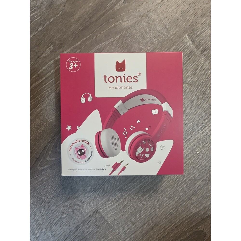 Tonies Headphones, Foldable On-Ear Headphones for Toniebox, Pink New Sealed Box!
